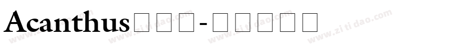 Acanthus手机版字体转换