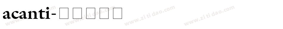 acanti字体转换