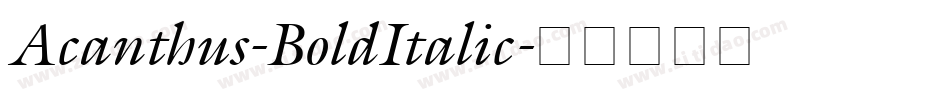 Acanthus-BoldItalic字体转换