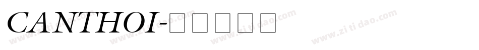 CANTHOI字体转换