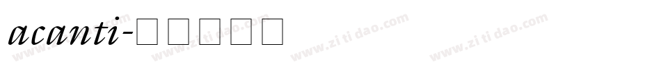 acanti字体转换