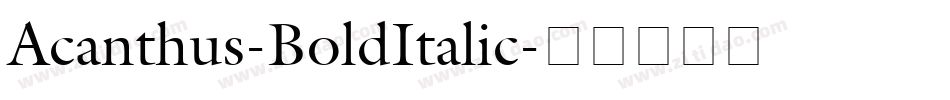 Acanthus-BoldItalic字体转换