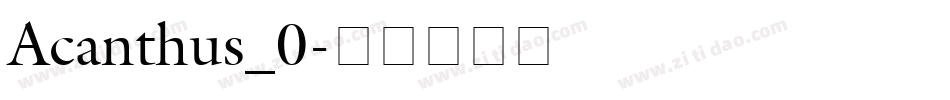 Acanthus_0字体转换