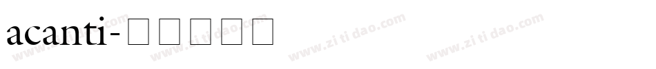acanti字体转换