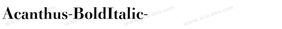 Acanthus-BoldItalic字体转换