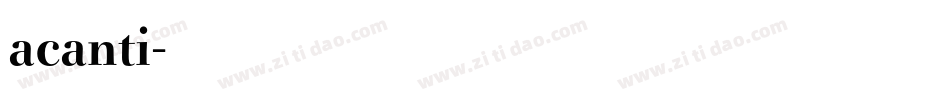acanti字体转换