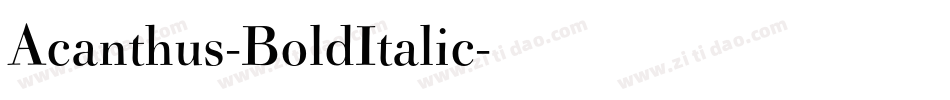 Acanthus-BoldItalic字体转换