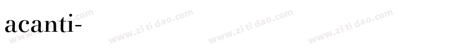 acanti字体转换