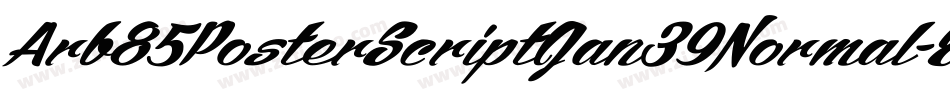 Arb85PosterScriptJan39Normal-EZJ8字体转换