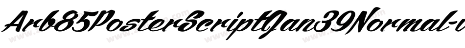 Arb85PosterScriptJan39Normal-vrZM字体转换