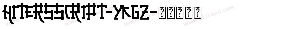Hitersscript-yKGZ字体转换