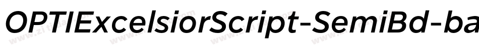 OPTIExcelsiorScript-SemiBd字体转换