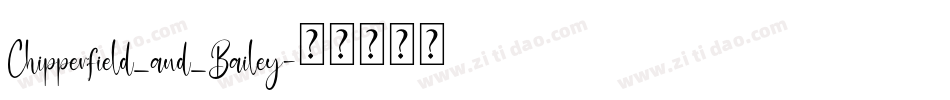 Chipperfield_and_Bailey字体转换