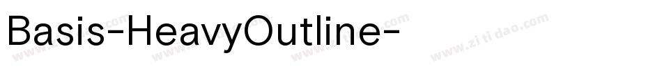 Basis-HeavyOutline字体转换