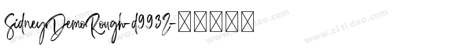 SidneyDemoRough-d993Z字体转换