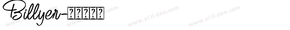 Billyer字体转换