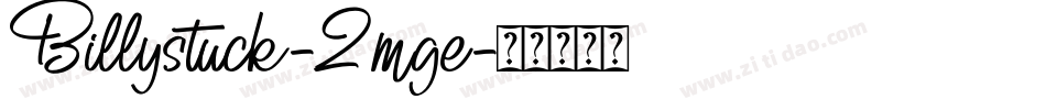Billystuck-2mge字体转换