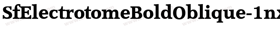 SfElectrotomeBoldOblique-1nxv字体转换 SfElectrotomeBoldOblique-1nxv字体转换