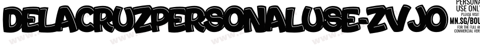 DelacruzPersonalUse-ZVJo3字体转换