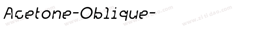 Acetone-Oblique字体转换