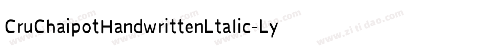 CruChaipotHandwrittenLtalic-LyX4字体转换