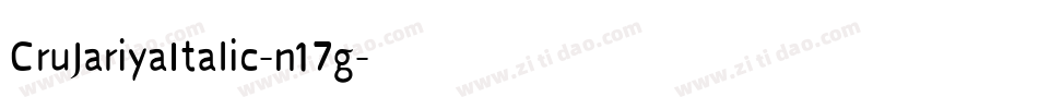CruJariyaItalic-n17g字体转换