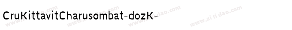 CruKittavitCharusombat-dozK字体转换