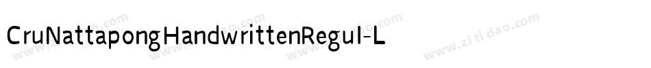 CruNattapongHandwrittenRegul-LydZ字体转换