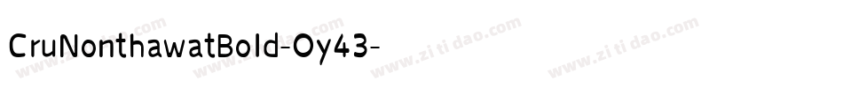 CruNonthawatBold-Oy43字体转换