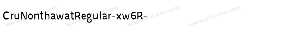 CruNonthawatRegular-xw6R字体转换