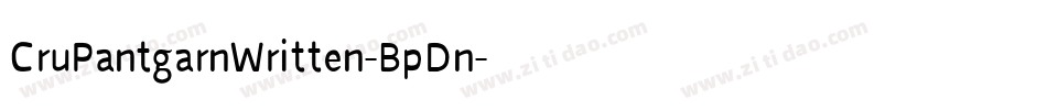 CruPantgarnWritten-BpDn字体转换