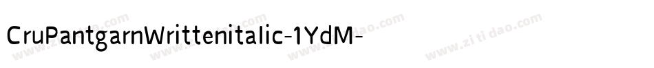 CruPantgarnWrittenitalic-1YdM字体转换