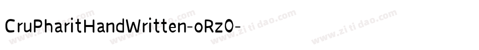 CruPharitHandWritten-oRz0字体转换