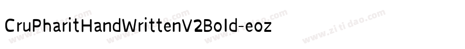 CruPharitHandWrittenV2Bold-eoz3字体转换