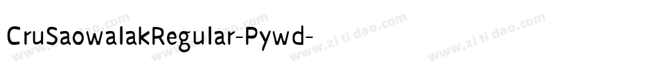 CruSaowalakRegular-Pywd字体转换