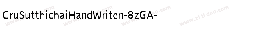 CruSutthichaiHandWriten-8zGA字体转换