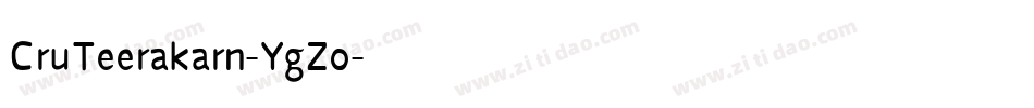 CruTeerakarn-YgZo字体转换
