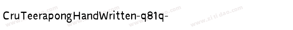 CruTeerapongHandWritten-q81q字体转换