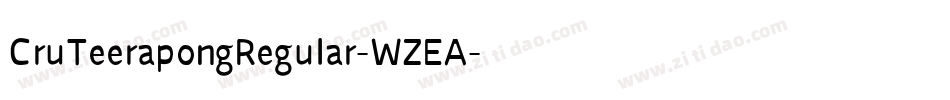 CruTeerapongRegular-WZEA字体转换