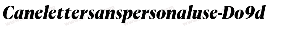 Canelettersanspersonaluse-Do9d字体转换