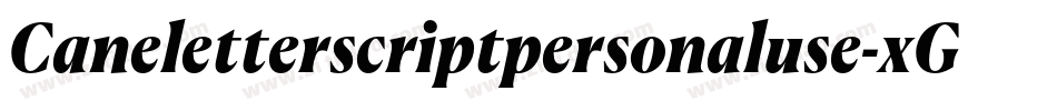 Caneletterscriptpersonaluse-xGz8字体转换