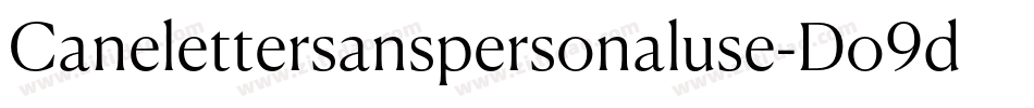Canelettersanspersonaluse-Do9d字体转换