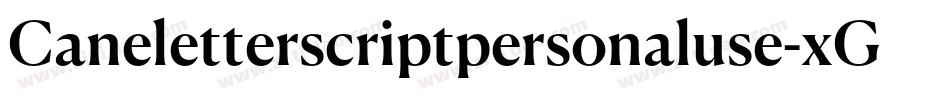 Caneletterscriptpersonaluse-xGz8字体转换