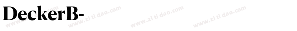 DeckerB字体转换