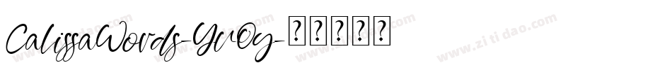 CalissaWords-YvOy字体转换