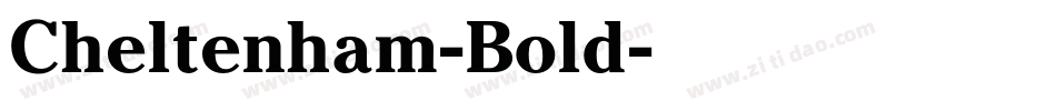 Cheltenham-Bold字体转换