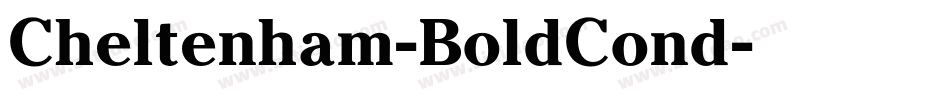 Cheltenham-BoldCond字体转换