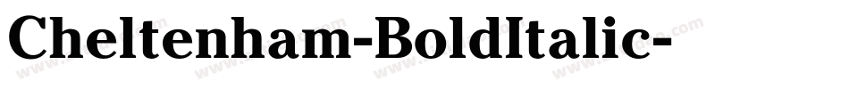 Cheltenham-BoldItalic字体转换