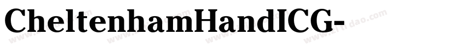 CheltenhamHandICG字体转换