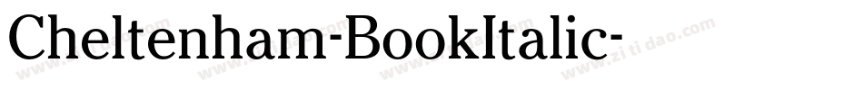 Cheltenham-BookItalic字体转换